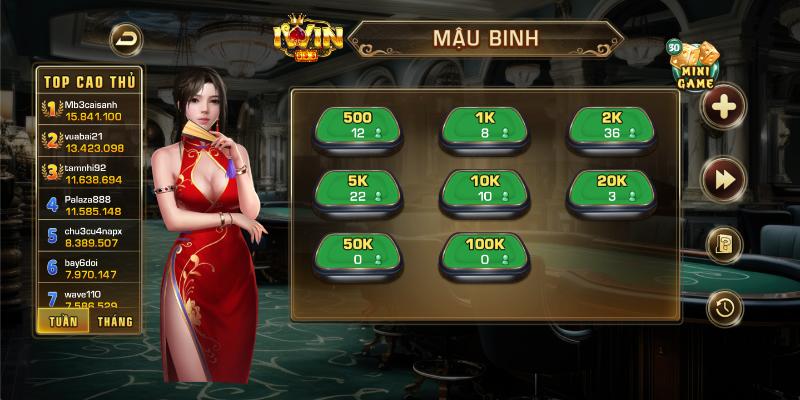 Mậu binh đẳng cấp tại iWin