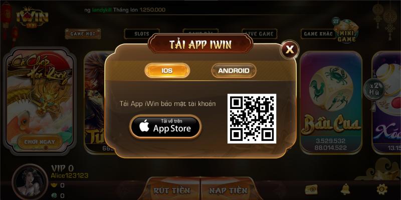 App iWin hiện đại và tiện lợi